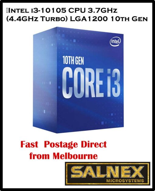 Intel i3-10105 CPU 3.7GHz (4.4GHz Turbo) LGA1200 10th Gen