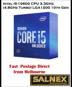 Intel Core i5-10600 CPU 3.3GHz (4.8GHz Turbo) LGA1200 10th Gen