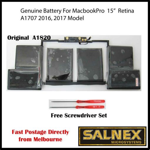 Apple Genuine Battery A1820 for Apple MacBook Pro 15" Retina A1707
