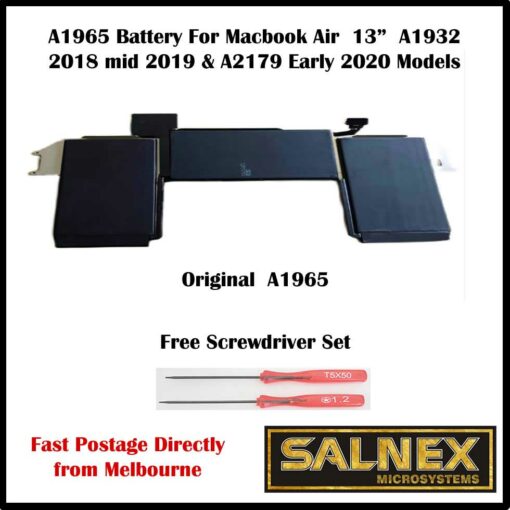 Apple Genuine Battery A1965 for Apple MacBook Air 13" A1932 late 2018 mid 2019 & A2179